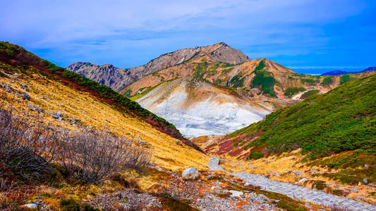 温泉和日本阿尔卑斯式攀登的山