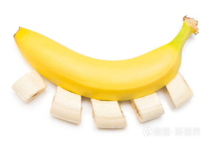 整个香蕉和切片