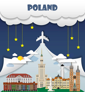 波兰旅游背景地标全球旅游和旅行信息