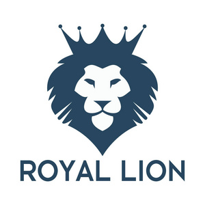 狮子的头冠矢量标志设计