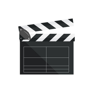 矢量图在平面样式。Clapperboard 分离