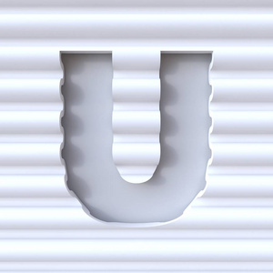 3d 裁剪中波面字母 U 的字体