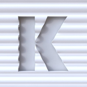 3d 裁剪中波面字母 K 的字体