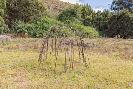 特派团在 Genadendal Khoi 小屋的框架