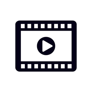 电影播放器符号弹出媒体播放器按钮线图标轮廓矢量符号线性样式象形