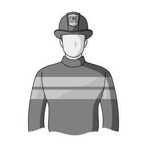 在单色风格矢量符号股票图 web Firefighter.Professions 单个图标