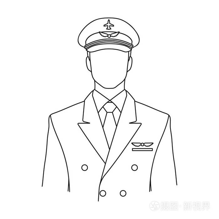 在大纲样式矢量符号股票图webpilotprofessions单个图标