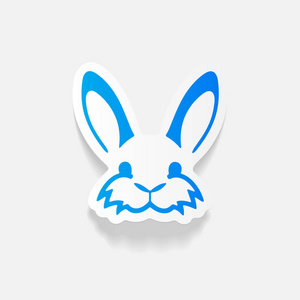 复活节兔子头图标