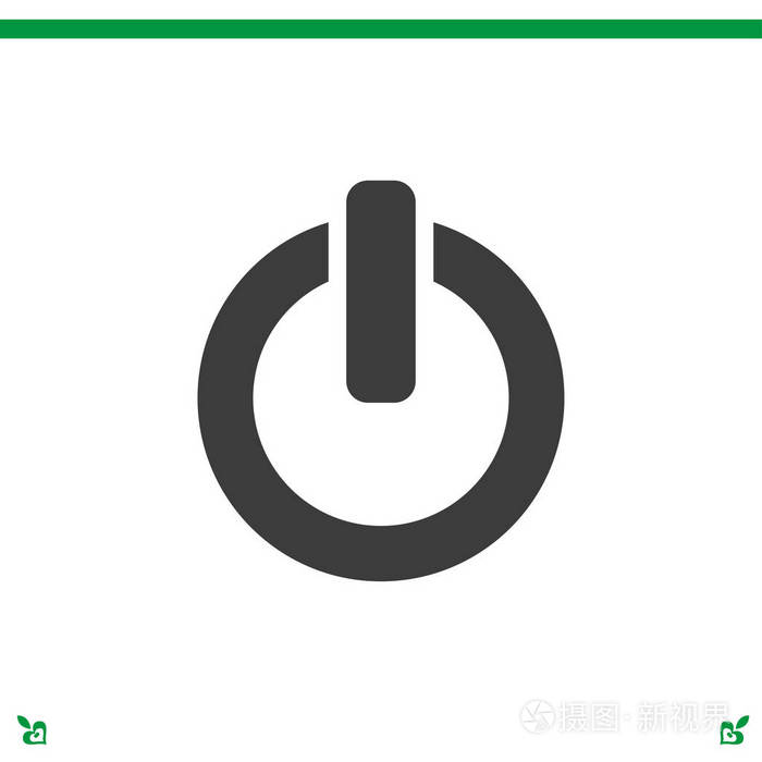 2启动电源按钮符号, 矢量, 插图通断开关图标启动电源按钮符号矢量