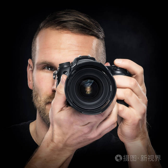 摄影师用相机黑色
