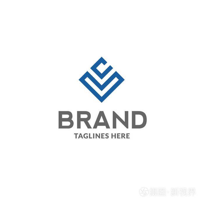 lc 字母标志设计矢量图模板插画-正版商用图片0u21u2-摄图新视界