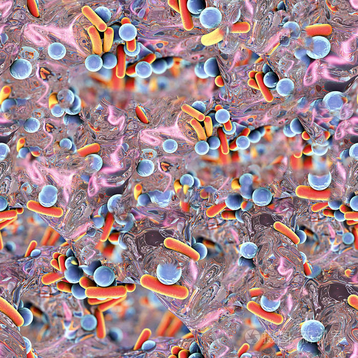 生物膜的细菌,无缝背景