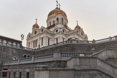 基督救世主大教堂在莫斯科中心