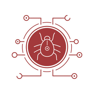 平板电脑和胃器官图标计算机病毒数据保护等距概念网络数据互联网安全