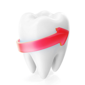 3d 渲染闪亮洁白的牙齿隔离在白色背景上。牙科牙齿概念