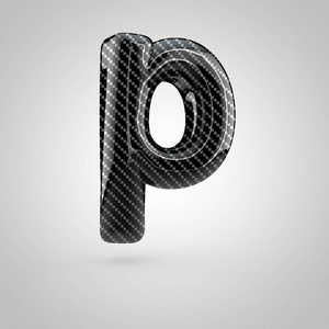 炭黑字母 P