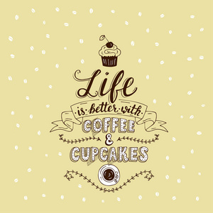 生活是美好的咖啡和蛋糕