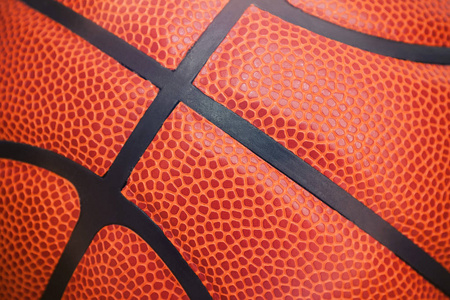 篮球球纹理背景的特写细节