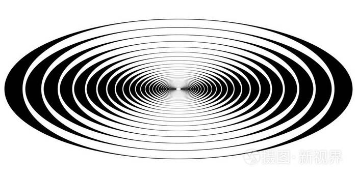 同心圆椭圆形共振波