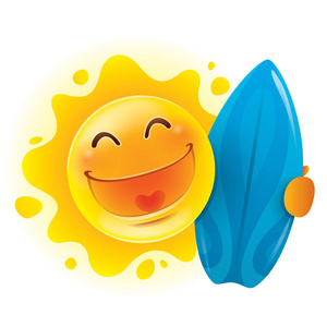 动画抱夏天太阳抱着冲浪板照片