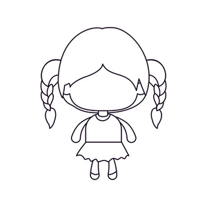 麻花辫女孩图片-麻花辫女孩素材-麻花辫女孩插画-摄图新视界