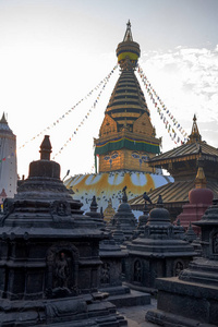 尼泊尔加德满都猴庙寺