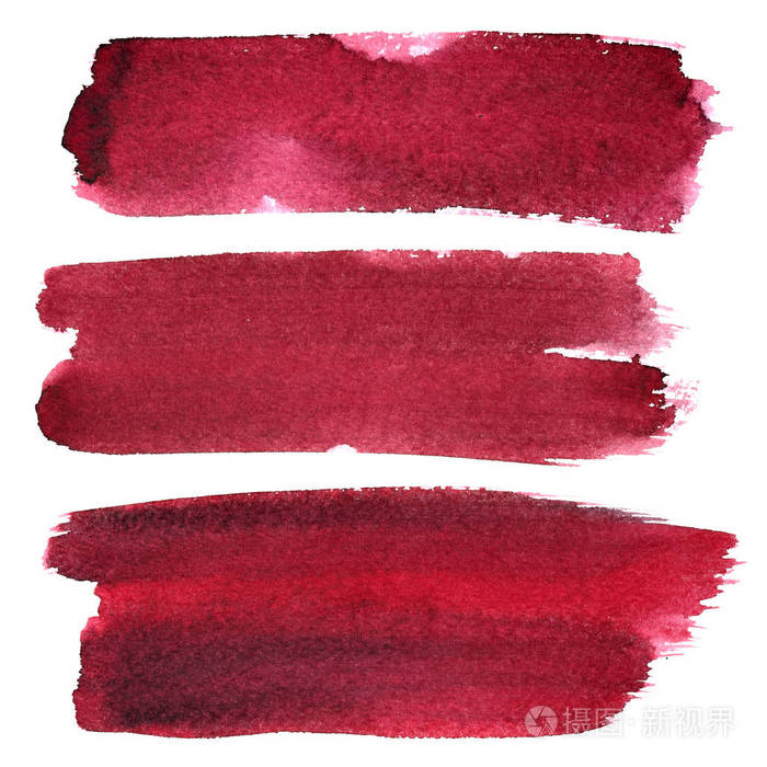组的暗红色墨水画笔描边