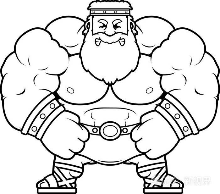 生气的卡通宙斯插画-正版商用图片0u36ea-摄图新视界