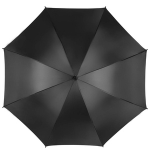 白色 顶视图上孤立的黑色雨伞