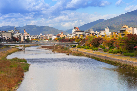 风景秀丽的京都鸭川