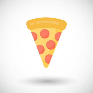 披萨片 vecot 平面图标