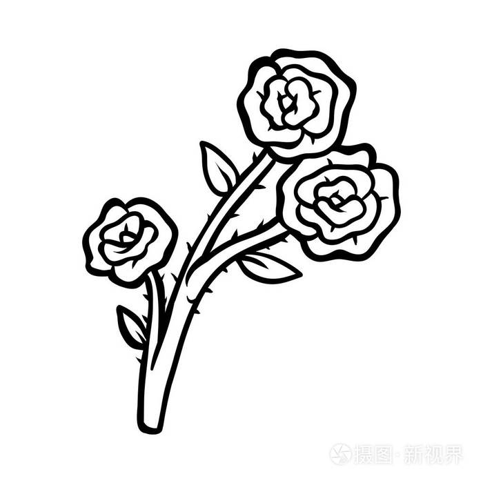 着色书 花玫瑰插画 正版商用图片0u3qm1 摄图新视界 着色书 花玫瑰插画 正版商用图片0u3qm1 摄图新视界