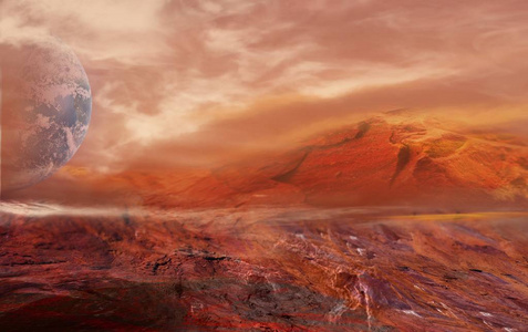神奇的火星景观。火星