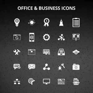 办公室和商业图标集