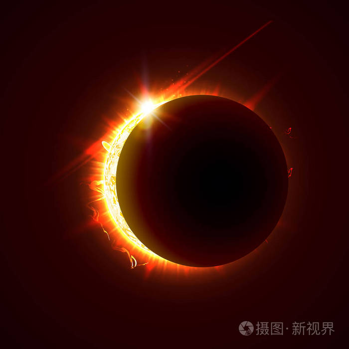 一半的太阳现实图片