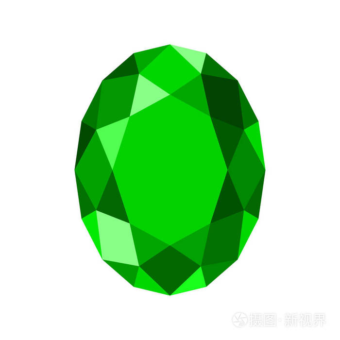 宝石椭圆形平面设计风格