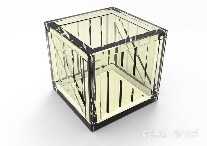 木框架箱 3d