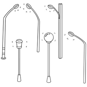 向量集的户外灯