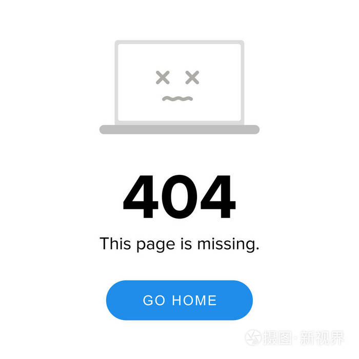 现代的矢量图的网站的 404 错误页面模板.未找到错误 404 页面