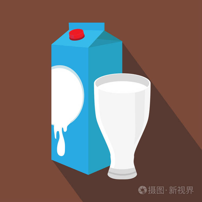 牛奶和杯分离,矢量图插画-正版商用图片0u4pc2-摄图新视界