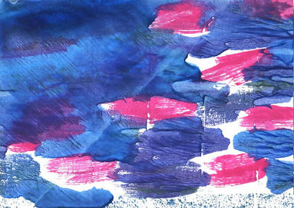 韩蓝抽象水彩背景
