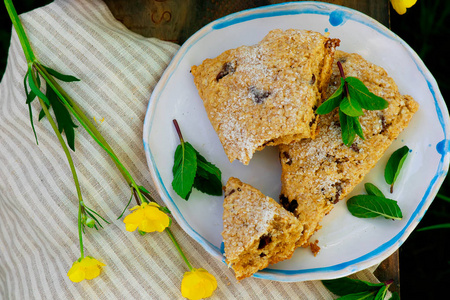 花生酱巧克力燕麦 scones.style 质朴选择性焦点