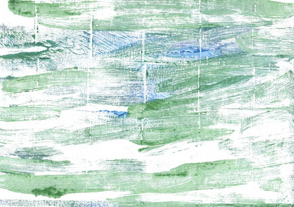 海泡沫绿色抽象水彩背景
