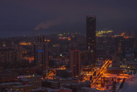 高处的夜景观