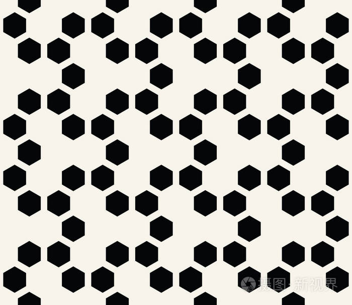 向量几何六角无缝图案背景