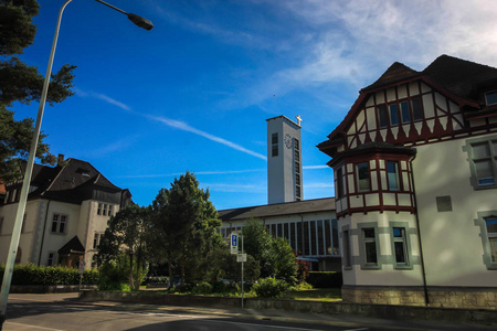 街道和建筑物从瑞士阿尔高照片