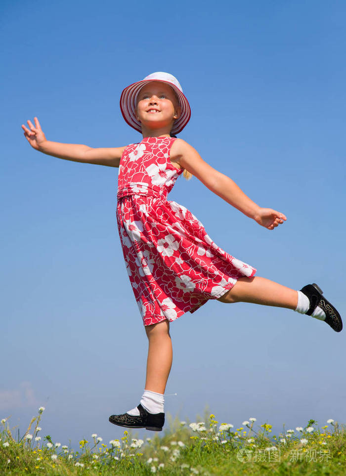 快乐的小女孩