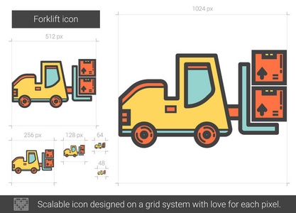叉车线图标