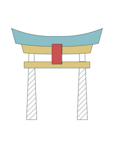 日本牌坊门图标说明图片