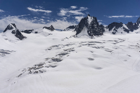 Mont blanc 雄伟壮观风景秀丽。法语